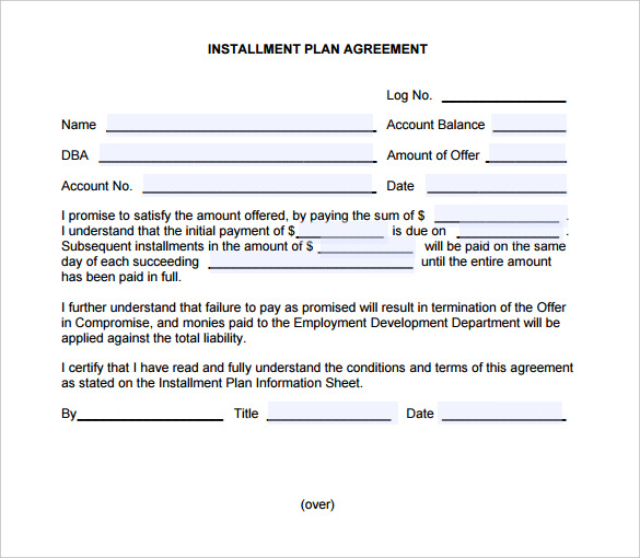 Installment Payment Agreement Letter from generousedit.weebly.com